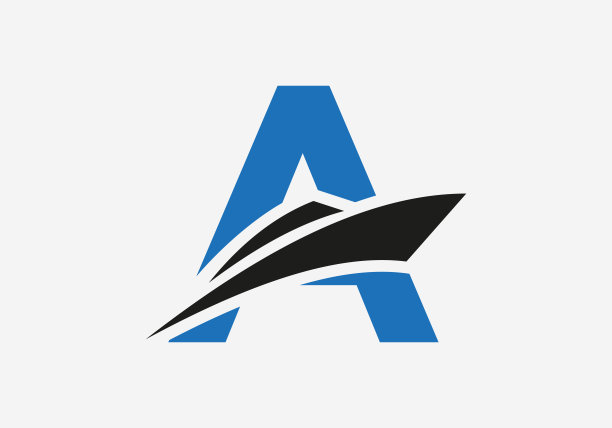 字母A船舶帆船符号。航海船帆船图标图片下载