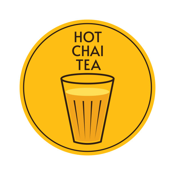 柴徽标设计。有机背景卡拉克奶茶插画。麻辣热茶设计元素矢量设计。图片下载