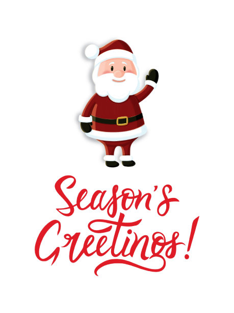 滑稽的圣诞老人和传统服装的胡子圣诞和新年明信片图片下载