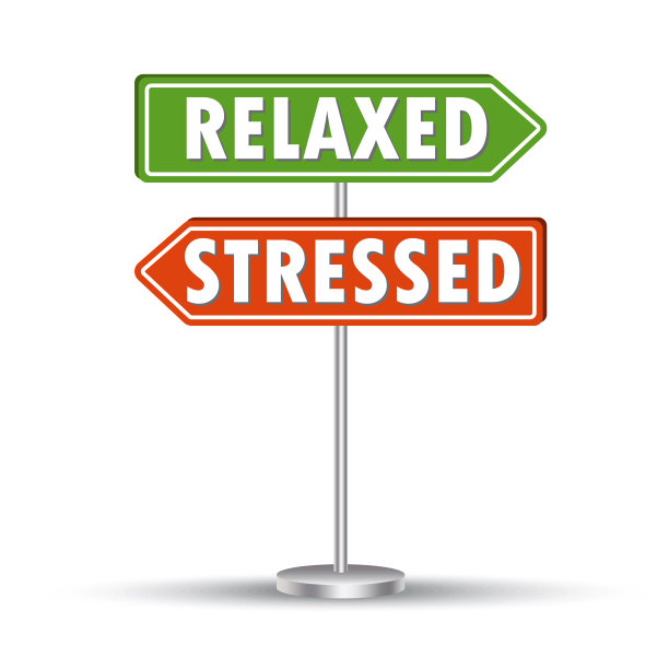 路标放松，强调。红色和绿色箭头指示。招牌指针。矢量插图。股票的形象。每股收益10。图片下载