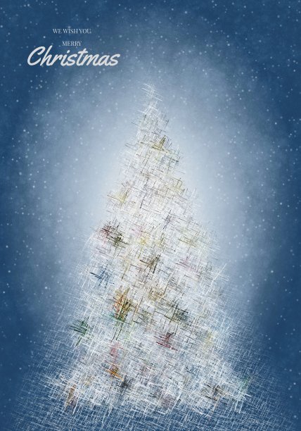 新年和圣诞卡片，带有圣诞符号。图片下载