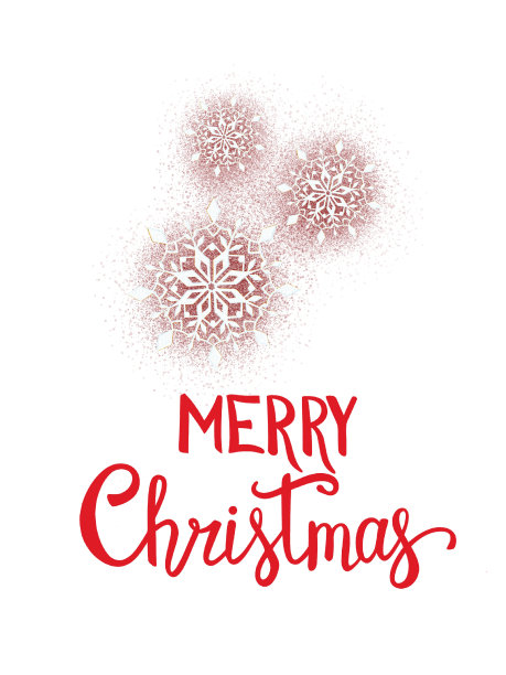 圣诞冰雪花冬天明信片图片下载