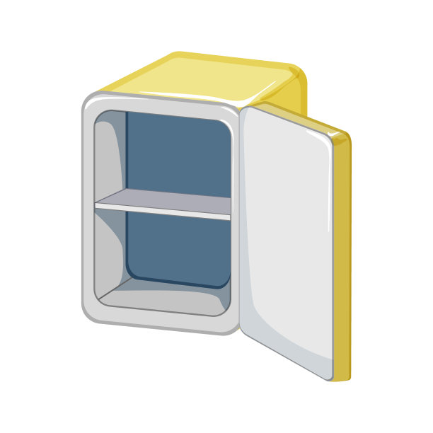 空冰箱冰箱卡通矢量插图图片下载