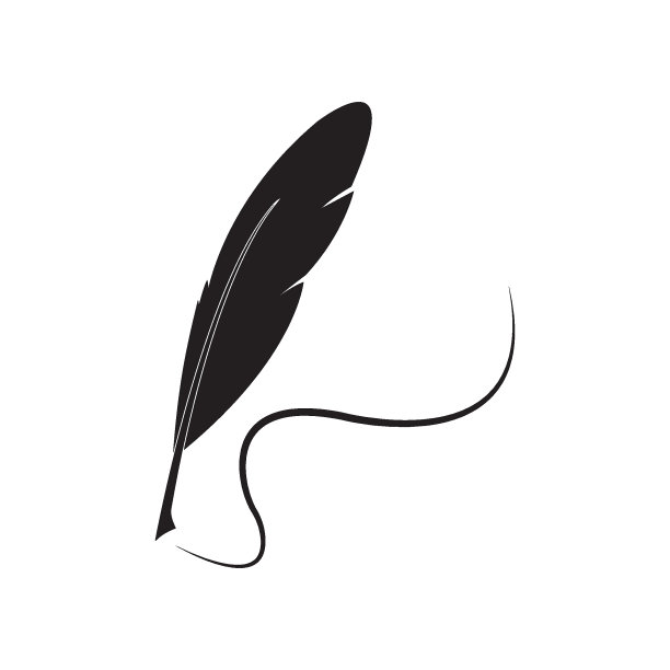 羽毛笔标志图片下载