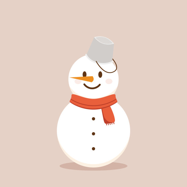雪人卡通向量。雪人穿冬天的主题。关于冬季和圣诞节的内容，横幅，贴纸标签和贺卡的图形资源。图片下载