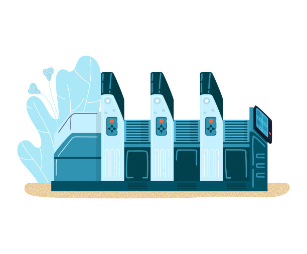 小型复制机，用于复制文件，办公室工作流程打字专用机械隔离在白色，平面矢量插图。图片下载