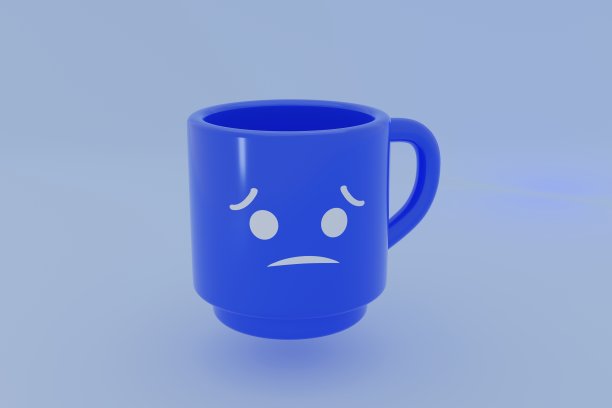 蓝色星期一复制空间3D渲染插图图片下载