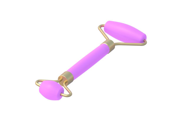 面部按摩滚筒隔离在白色背景。三维渲染图片下载