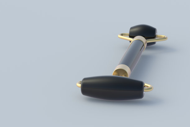 面部按摩滚筒。提颜健体。化妆品配件。面部护肤品。副本的空间。三维渲染图片下载