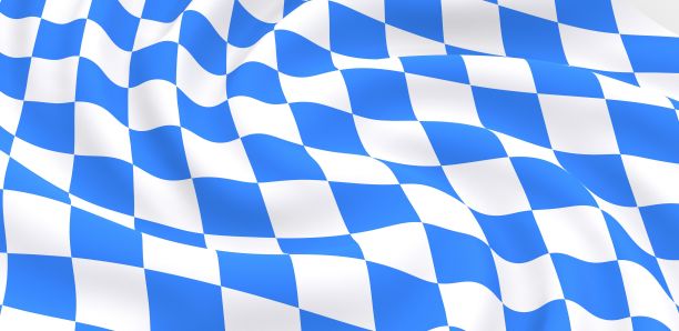 蓝色和白色的格子织物的3D渲染-完美的背景图片下载