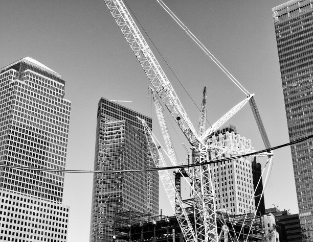 世界贸易中心建筑工地。图片下载