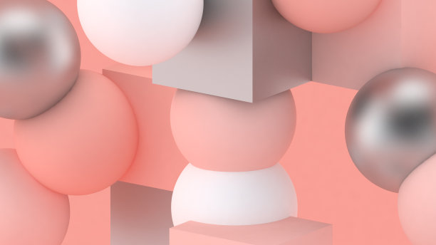 3 d背景。抽象的壁纸。飞行的几何形状。时髦的现代插画。3 d渲染。时尚的概念。海报的背景。最小的风格。图片下载