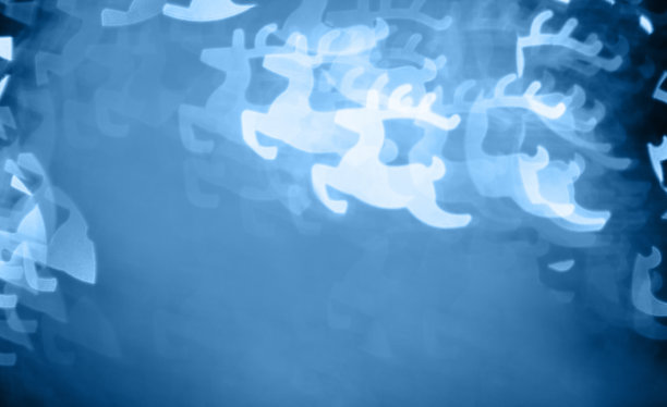 背景与圣诞鹿离焦图片下载