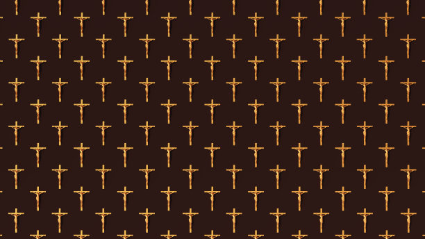 金色耶稣基督十字架传统宗教信仰标志大图案图片下载