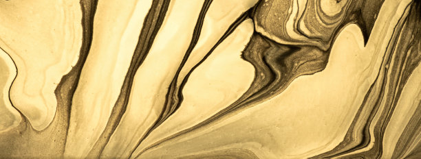 抽象流体艺术背景光金色和色彩。液体的大理石。丙烯酸颜料与黄色渐变。图片下载