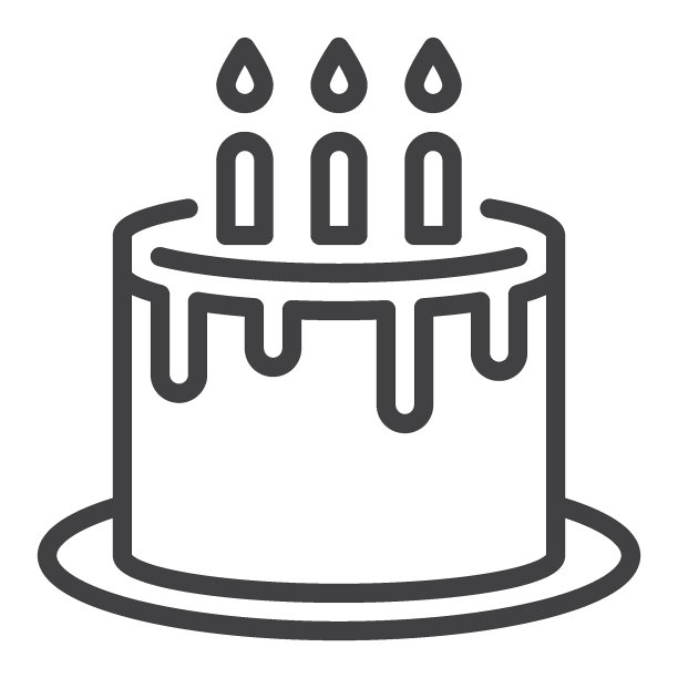 生日蛋糕线图标图片下载