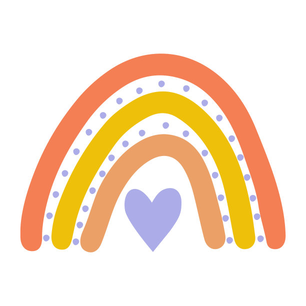 可爱的矢量彩虹。婴儿设计生日邀请或婴儿淋浴，海报，服装，托儿所墙壁艺术和明信片。图片下载