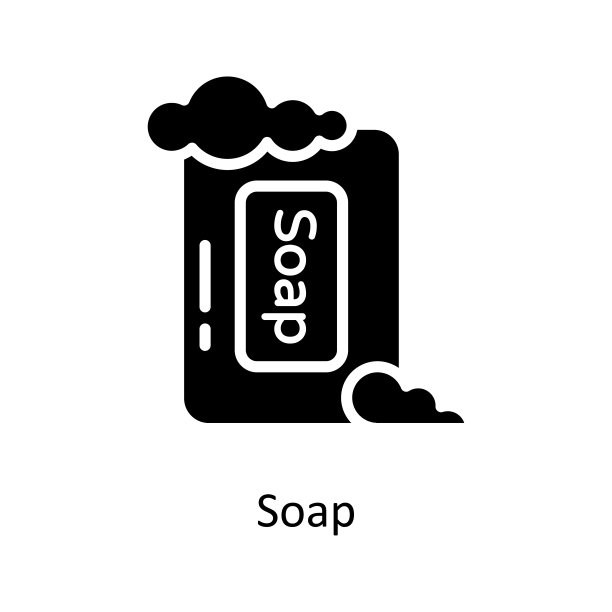 肥皂矢量固体图标设计插图。清洁标志在白色背景EPS 10文件图片下载