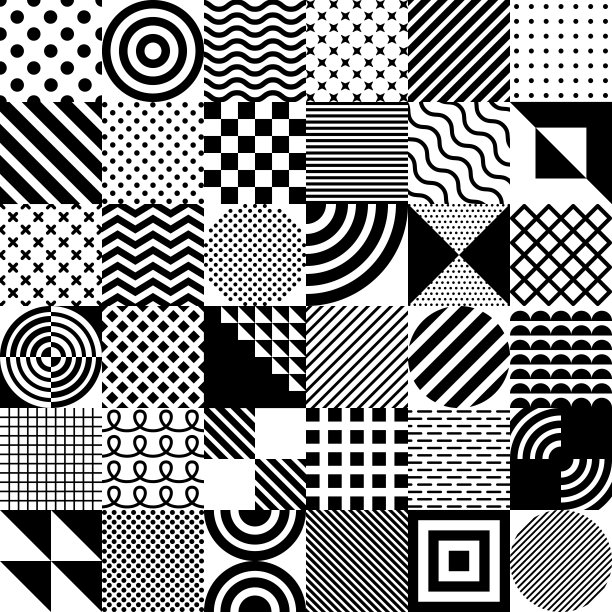 各种几何图案的正方形背景插图图片下载