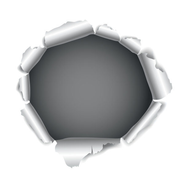 纸孔为灰色撕纸。撕边在深色纸张背景与空间的文字。逼真的撕纸模板图片下载