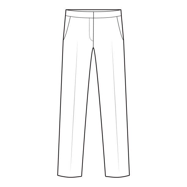 裤脚时尚扁平素描图片下载