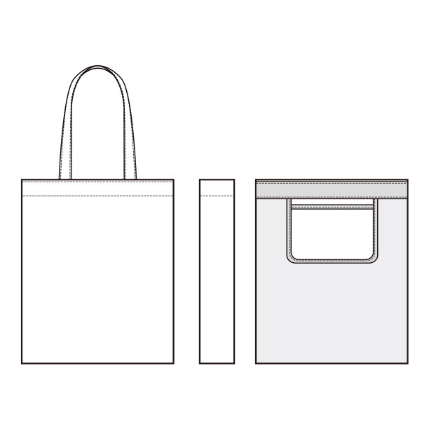 帆布生态可重复使用袋时尚平面素描图片下载