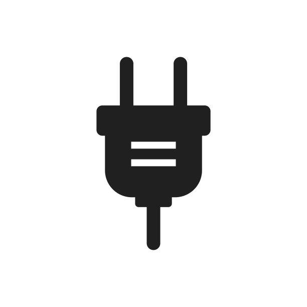 插头图标矢量设计插图图片下载