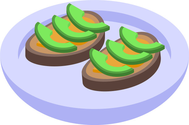 牛油果三明治图标等距澳大利亚图片下载