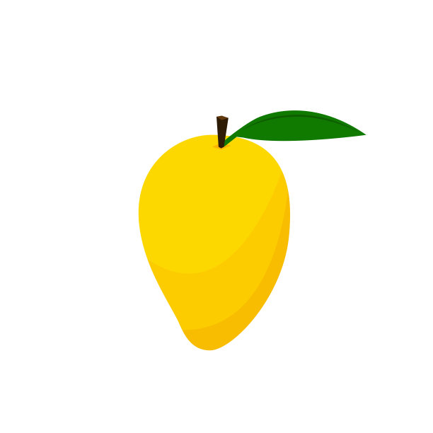 芒果向量。白底芒果。标志设计。芒果卡通矢量。泰国甜点。图片下载