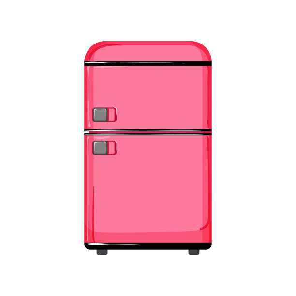 冰箱冰箱卡通矢量插图图片下载