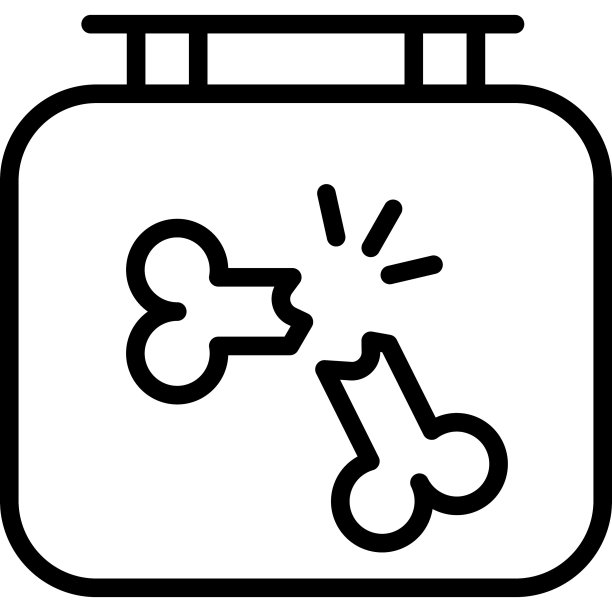 X射线骨骼保健医疗，矢量图形插图图标。图片下载