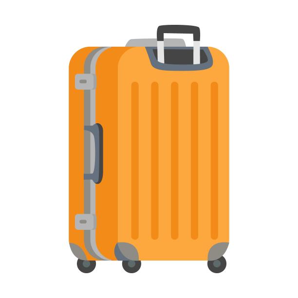 彩色旅行袋和行李箱卡通插画。商务公文包，度假或假日行李隔离在白色图片下载
