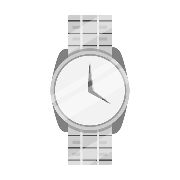 腕表机械带金属手镯，商务人士或办公室职员配饰和正装卡通矢量插图图片下载