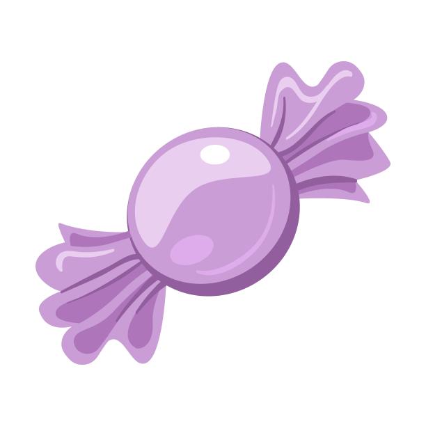 可爱的糖果包装，生日派对元素矢量插图。蛋糕，纸杯蛋糕，五彩纸屑，气球，给孩子们的白色背景的礼物图片下载