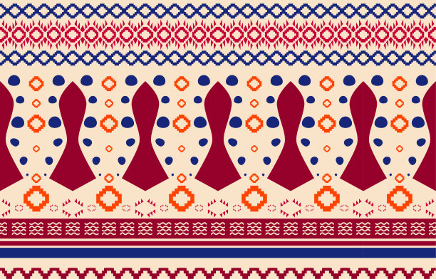 非洲几何东方部落民族图案。传统的背景。设计地毯，墙纸，服装，包装，蜡染，织物，矢量插图刺绣风格。图片下载