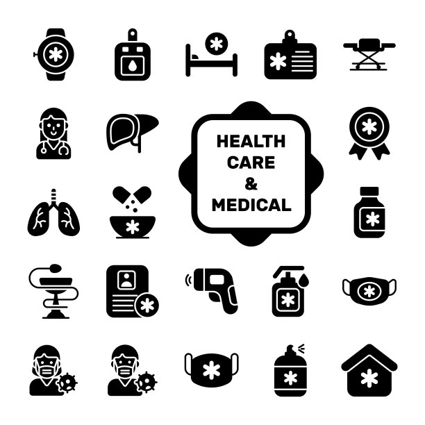一套医疗和保健，矢量图标。优质符号。移动概念和网页应用的医学和健康元素。图片下载