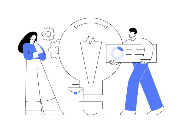 新想法生成抽象概念矢量插图。图片下载