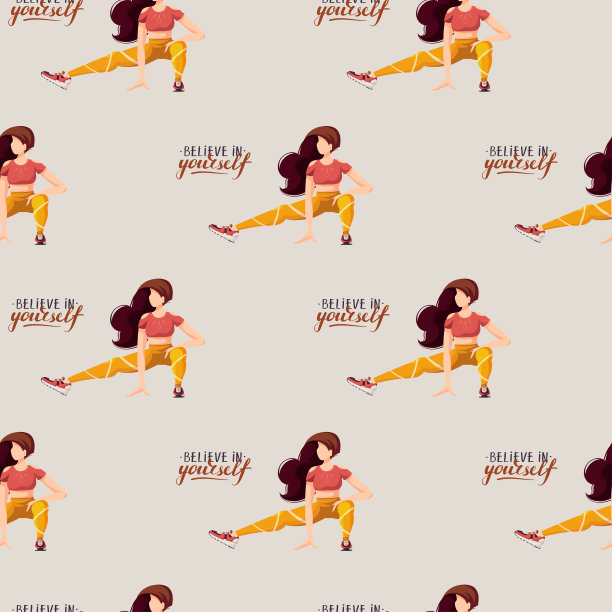 无缝模式与妇女做健身训练。图片下载