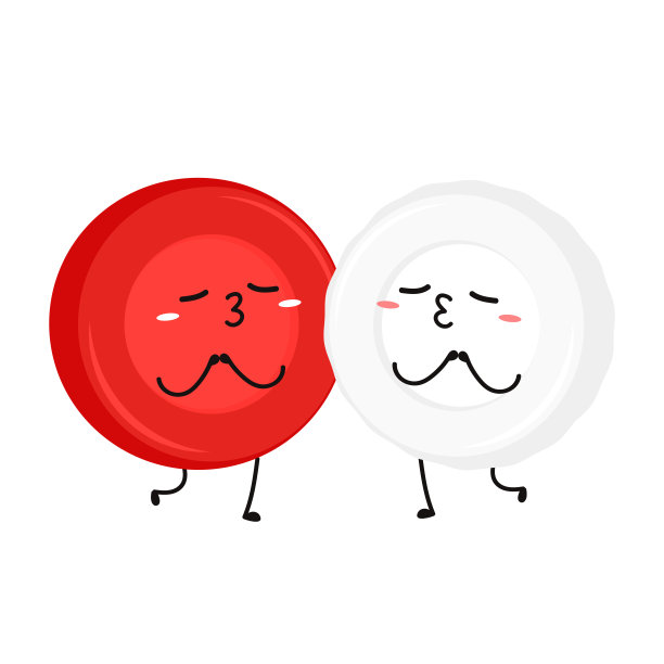 红细胞和白细胞字符设计。血细胞载体图片下载