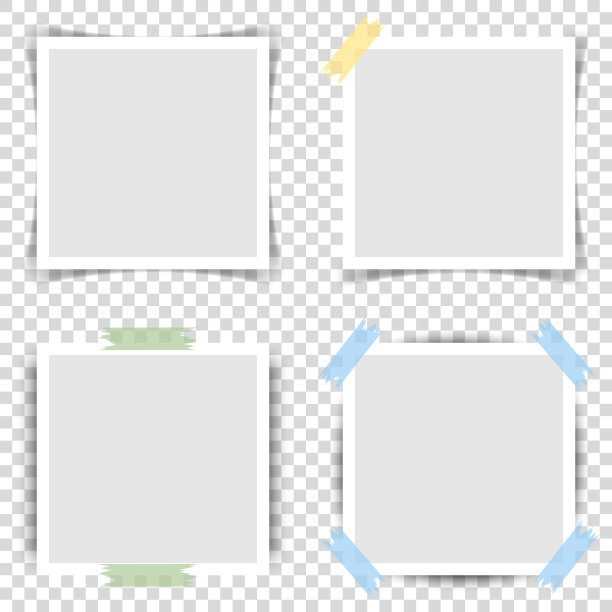 照片。相框。模板模型照片框架。相框收藏。空相框，孤立无援。矢量图图片下载