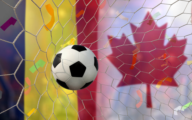 比利时国家和加拿大国家之间的足球杯比赛。图片下载