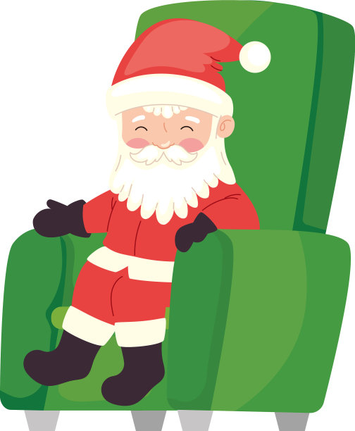 圣诞老人坐在沙发上图片下载