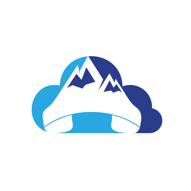 山叫矢量标志设计模板。图片下载