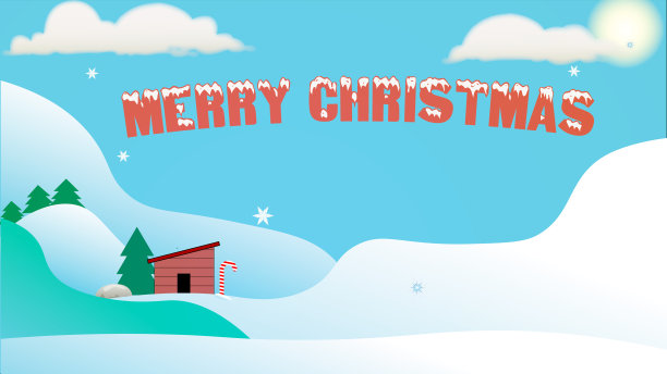 雪山圣诞佳节的问候图片下载