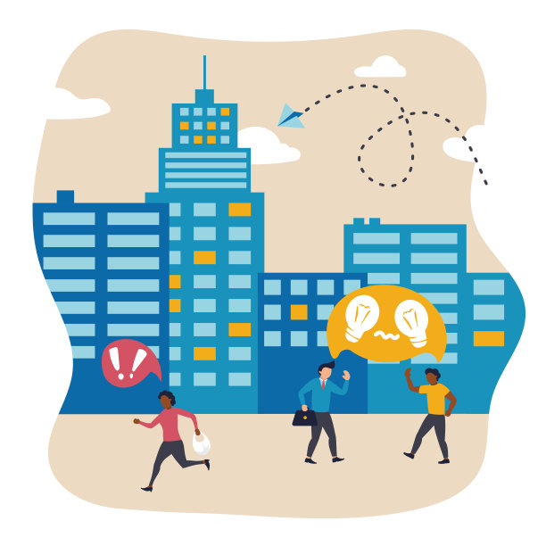 矢量插图。商业概念，职业发展，伙伴关系，问题解决，创新商业方法，头脑风暴图片下载