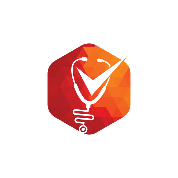 健康检查标志设计模板。图片下载