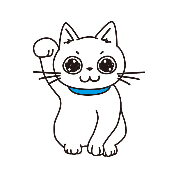 白色的招手猫图片下载