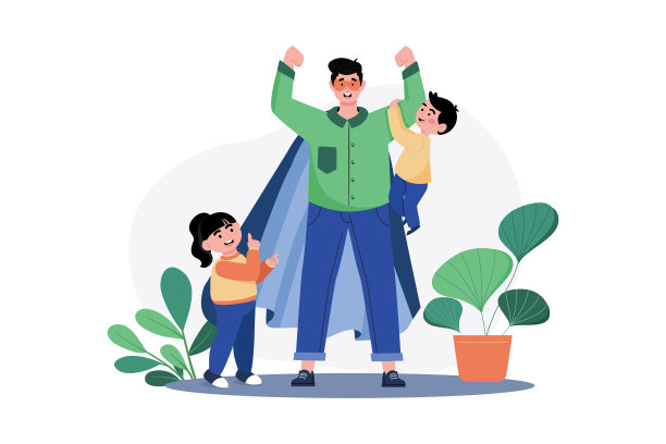 爸爸对他的孩子来说就像一个超级英雄图片下载