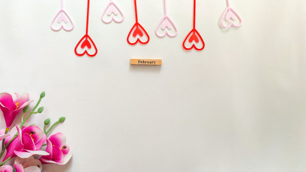 背景以充满爱的二月为主题图片下载