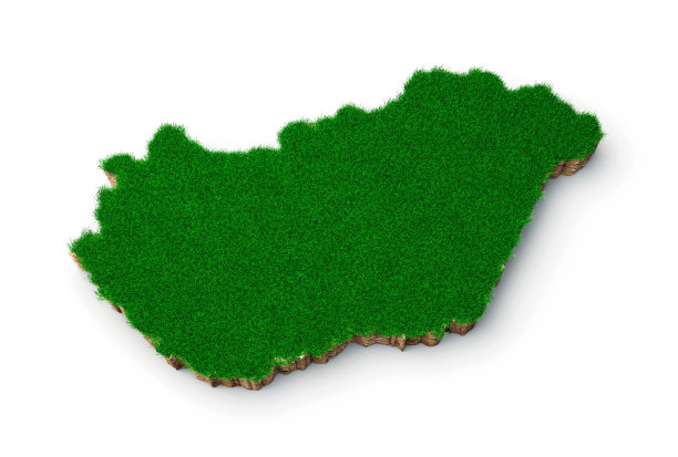 匈牙利地图的三维插图，土壤，土地地质横截面和草图片下载